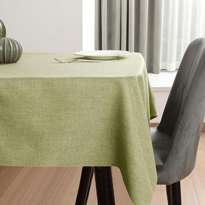 Table Cloth Rectangle Table Cover 55x71 Inches Faux Linen Wrinkle Free and Waterproof Sage Green Rectangle Tablecloth for Kitchen Dining Party Buffet Wedding
