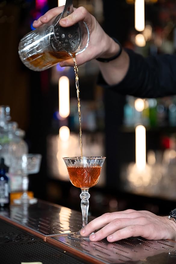 Barski Coupette Cocktail Glasses - Coupe Martini Glass - Set of 6 - Stemmed Drinkware - 5 Oz. - European Glassware