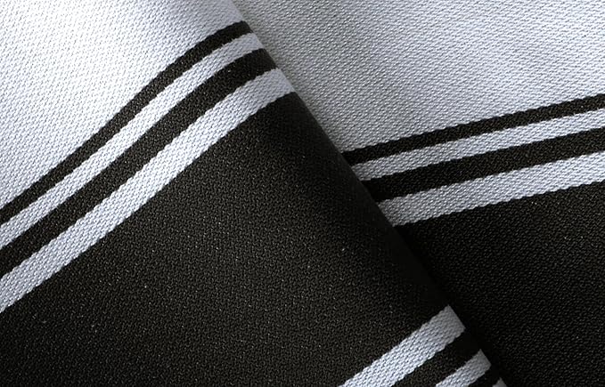 AMOUR INFINI Kitchen Towels 100% Cotton Pack of 6, Highly Absorbent Quick Drying Super Soft Premium Dish Towel for Kitchen with Hanging Loop Hand & Tea Towels - 20x28 Inch (Black)