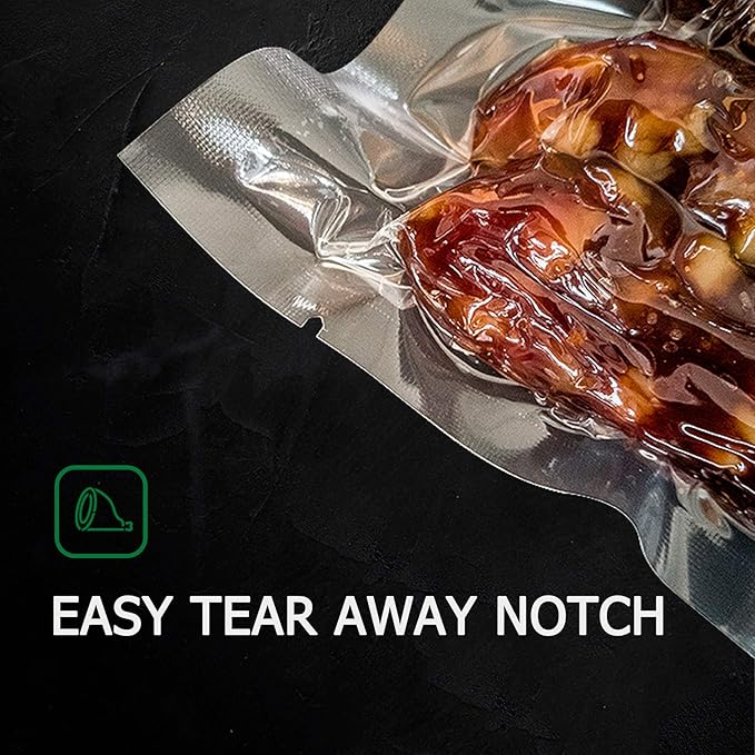 MAGIC SEAL Chamber Vacuum Sealer bags, 100 Quart 8" x 12" Vacuum Chamber Pouches for Food Storage & Sous Vide, BPA Free, Smooth/Non-Textured Bags, Not Compatible with FoodSaver-Type Sealers