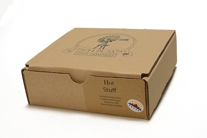 Hot Stuff Gift Set of 4 ~ Gift Set by High Plains Spice Company ~ Gourmet Meat and Veggie Spice Blends & Rubs For Beef, Chicken, Veggies & All Recipes ~ Spice Blends Handcrafted In Colorado, USA