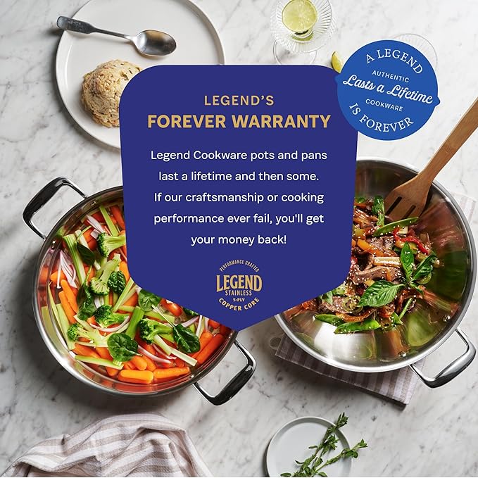 LEGEND COOKWARE Stainless Steel Cookware Set (3-Piece Wok Set)