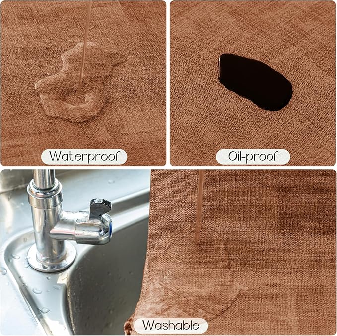 Romanstile Reversible Vinyl Placemats Set of 8, Faux Leather 100% Waterproof Oil-Proof Wipeable Place Mats, Heat Resistant Dual Sided Table Mats for Kitchen/Dining/Party (Grey Orange, 12 x 17 Inch)