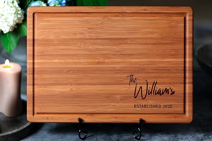 Personalized Cutting Boards for Christmas, Custom Engraved Wood Charcuterie Board, Best Gifts for Wedding, Housewarming, Birthday, Anniversary, Bridal Shower, Gift Idea for Family, Parents, Couples