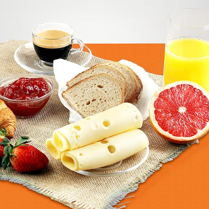 homing Rectangle Vinyl Tablecloth, Waterproof Spillproof Plastic Flannel Backed Table Cloth, Wipe Clean Table Cover for Dining, Buffet Parties and Camping (Orange, 52" x 70")