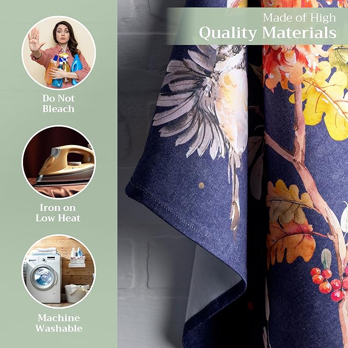 Maison d' Hermine Kitchen Towels Set of 3 100% Cotton 20" x 27.5" Reusable Cloth Tea Dish Towels Absorbent with Hanging Loop for Kitchen Dining Thanksgiving Christmas Decorations (Kelim - Infinity)