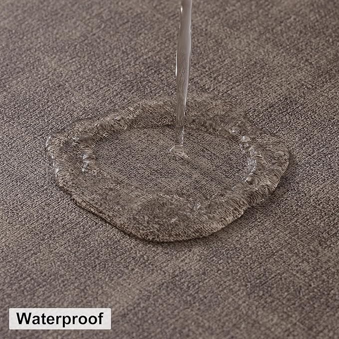 homing Round Faux Leather Placemat and Coaster 4 Packs, Washable Heat Resistant Dining Place Mats, Wipeable Double-Sided Table Mats for Indoor and Outdoor, Diameter 13 and 3.93 inch, Brown