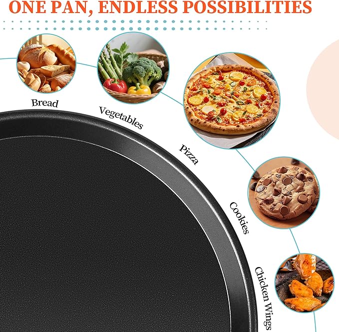 Pizza Pan for Oven, 11” Pizza Pan Compatible with Breville Mini Smart Oven BOV450XL,BOV650XL BOV800XL,Non-Stick Pizzas Tray for Breville Toaster Ovens Accessories, Replacement for Breville Pizzas Pans