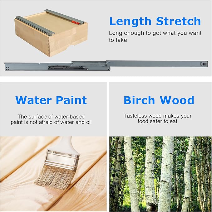 26" W x 22" D Soft Close Pull Out Drawers for Kitchen Cabinets, Pull Out Cabinet Organizer, Cabinet Pull Out Shelves, Slide Out Drawers for Kitchen Cabinets