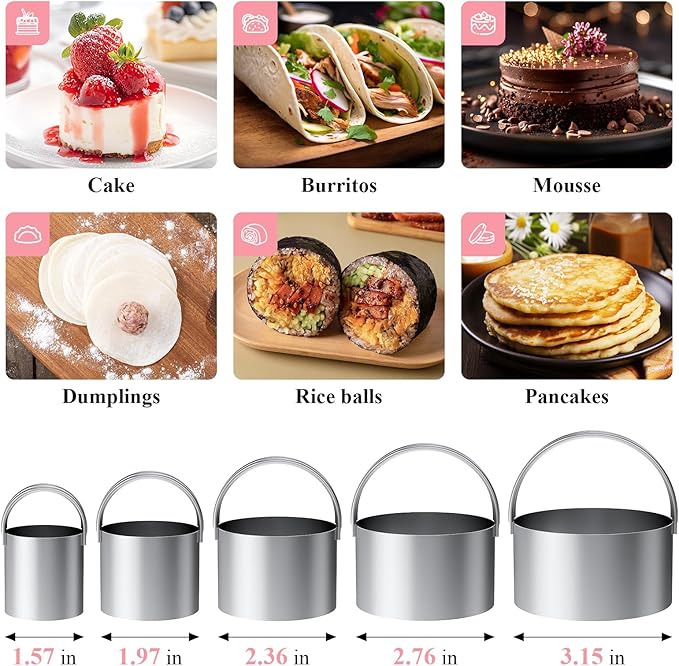 Biscuit Cutter Set, Dough Blender, Pastry Cutter, Biscuit Cutter, Dough Cutter,Pastry Cutter Set, Round Sifter,Baking Dough Tools for Cooking Cookies (3 Pcs/Set)