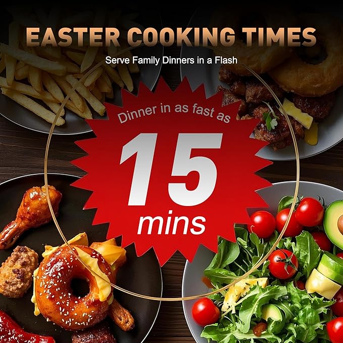 6QT Air Fryer, 2-3 Servings, 12-in-1 Dual Heats Stainless Steel & Full Metal Housing, Deep Basket with PFAS & PTFE-Free Premium Ceramic Coating, 1700W, DAYBEST Dishwasher Safe Kits (Stainless Steel)