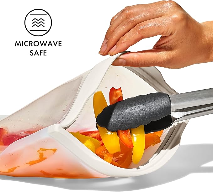 OXO Good Grips Silicone Reusable Bag – Gallon Bag (128 oz) - Lagoon