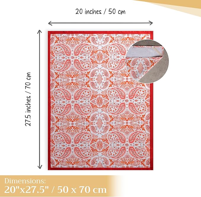 Maison d' Hermine Kitchen Towels Set of 3 100% Cotton 20" x 27.5" Reusable Cloth Tea Dish Towels Absorbent with Hanging Loop for Kitchen Dining Thanksgiving Christmas Decorations (Orient)