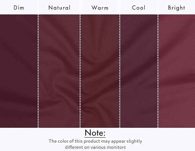 Ruvanti Cloth Napkins Set of 12, 18x18 Inches Napkins Cloth Washable, Soft, Durable, Absorbent, Cotton Blend. Table Dinner Napkins Cloth for Hotel, Weddings, Dinner, Christmas Parties - Burgundy