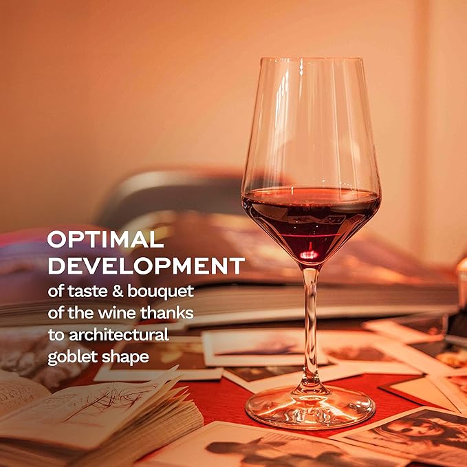 Stölzle Lausitz Red Wine Glasses Revolution Set of 6, 16 1/2 oz – Premium Crystal Glasses for Red Wine – Elegant Goblets for Maximum Aroma – Dishwasher & Shock Resistant