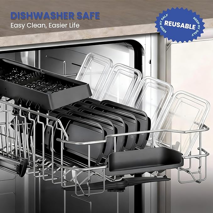 38oz 50 Pack Meal Prep Containers Reusable, Disposable Food Containers with Lids BPA Free, Microwave/Dishwasher/Freezer Safe To Go Containers for Thanksgiving