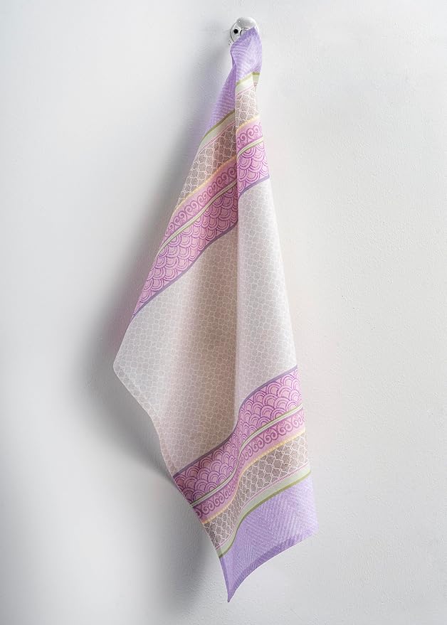 Maison d' Hermine Kitchen Towels Set of 2 100% Cotton 27.50" x 20" Reusable Cloth Tea Dish Towels Absorbent with Hanging Loop for Kitchen, Dining, Cocktail Parties Spring/Summer (Magnolia Mornings)