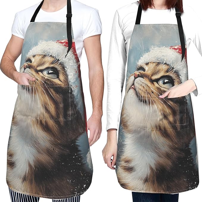 Funny Animal Apron with 2 Pockets Waterproof for Men Women Kitchen Garden Decor