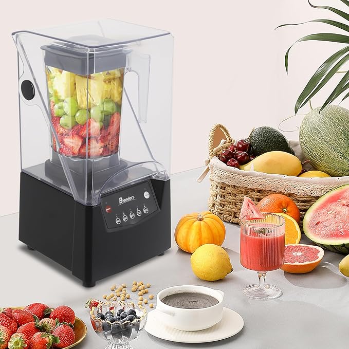 Smoothie Machine,23000PRM Portable Blender with 5 Preset,Soundproof Cover,Professional Blender for Smoothies of Various Flavors,Juices,Smoothie Drinks