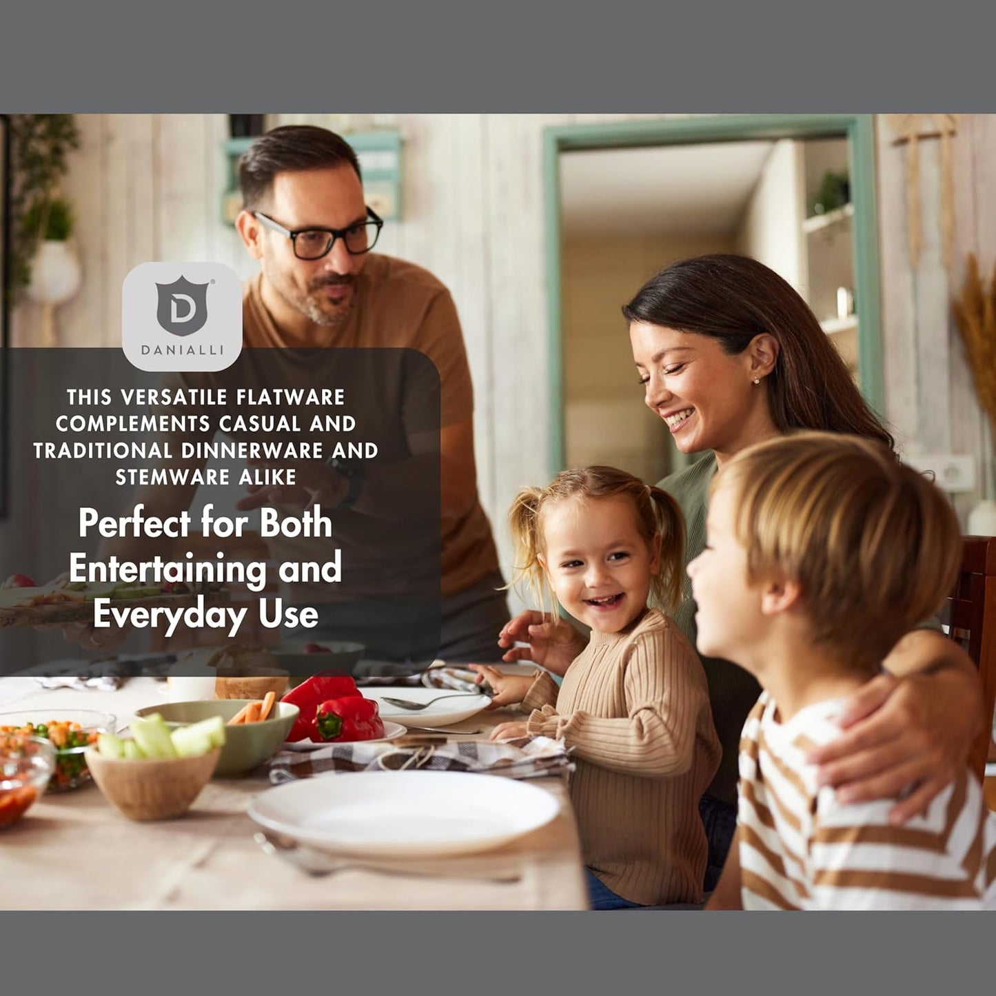 Hammered Silverware Set | Premium 18/10 Stainless Steel Flatware Service for 6 | Heavy-Duty & Dishwasher Safe | Built to Last (30-Piece, Fidenza Hammered)