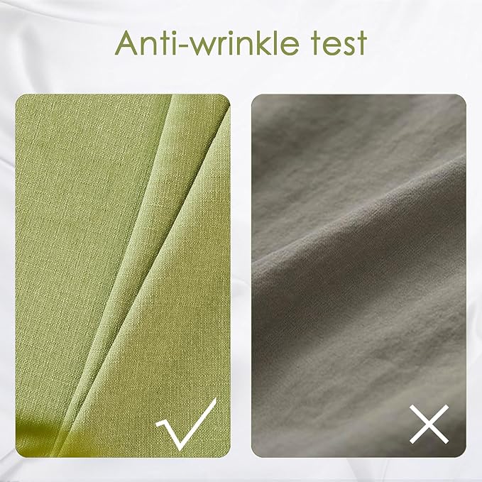 BALCONY & FALCON Rectangle Tablecloth Washable Wrinkle Resistant and Water Proof Table Cloth Decorative Linen Fabric Tablecloths for Dining Parties Kitchen Wedding and Outdoor (Avocado Green, 57x118)