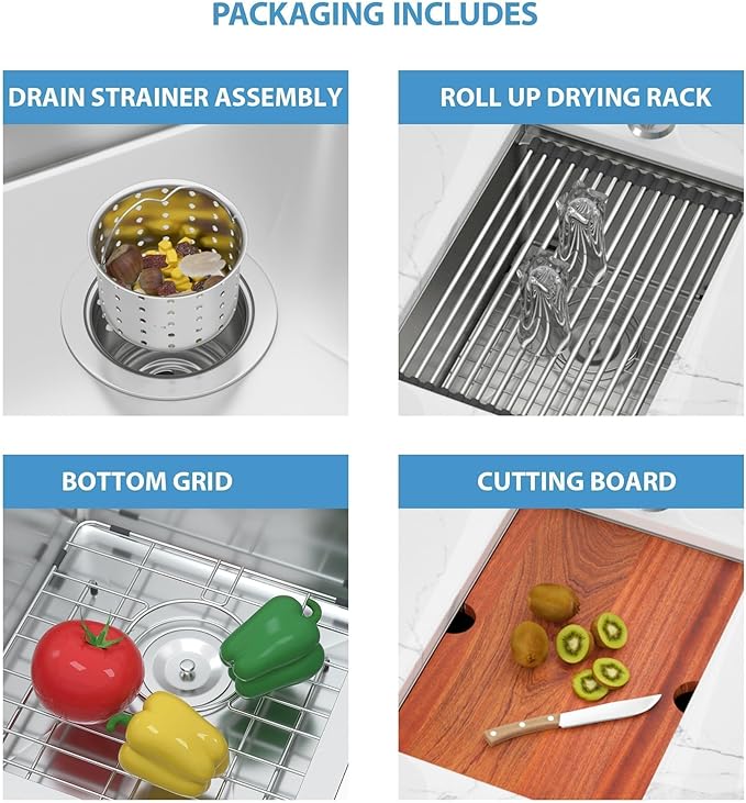 15 Inch Undermount Bar Sink 15x17 Inch Single Bowl Workstation 16 Gauge Stainless Steel Small Undermount Bar Prep Sinks