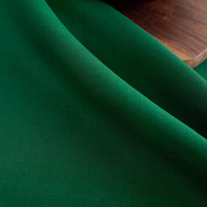 Solino Home Linen Napkins Set of 4-100% Pure Linen Christmas Green Dinner Napkins Cloth 20 x 20 Inch - Fete, Handcrafted and Machine Washable