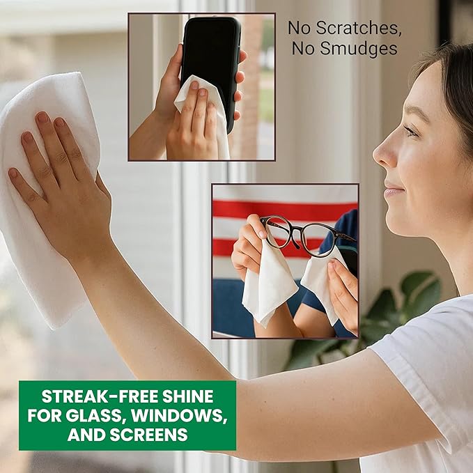 Dish Cloths Cotton| Kitchen Wash Cloth | Shop Towels Absorbent and Lint Free Flour Sack| Dishcloths for Kitchen Washing Dishes| Thick Absorbent Quick Dry Dish Rags | 12 Pack 13"x13" White