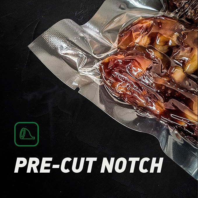 MAGIC SEAL Chamber Vacuum Sealer Bags - 10 x 12 Inch Smooth Vacuum Seal Bags for Food Storage, BPA Free, Pack of 100 Pre-Cut, Non-Textured, NOT Compatible with FoodSaver-Type Vacuum Sealers