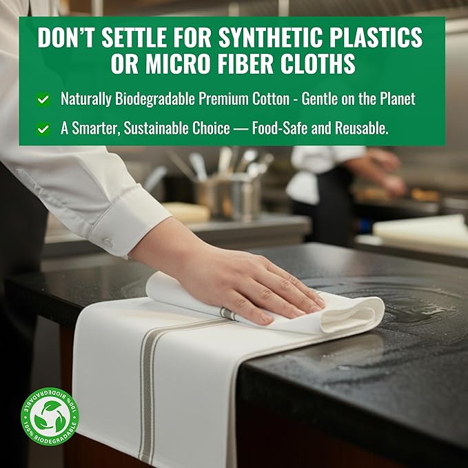 Kitchen Towels | Tea Towel for Craft| Cotton Dish Towels| Reusable Bulk Cleaning Cloths Grey Hand Towels| Soft Super Absorbent Quick Dry Dish Rags Machine Washable 6 Pack 15" x 25"