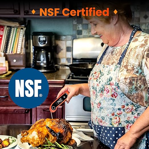 SMARTRO ST49 Digital Thermocouple Instant-Read Meat Thermometer with Ambidextrous Backlit for Food, Grilling, BBQ, Kitchen Cooking, Oil Deep Frying and Candy