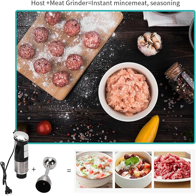 AYNEFY Immersion Blender 400W, Electric Hand Stick Blender with Stainless Steel Cutter, Adjustable Speed for Smoothies Soups Shakes, Easy Grip Handle Detachable for