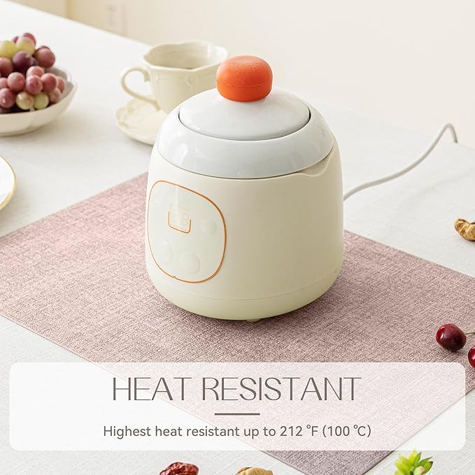 Romanstile Vinyl Placemats Set of 8-12 X 18 Inch - Heat Resistant Place Mats 100% Waterproof Oilproof Wipeable Reversible Faux Leather Table Mats for Kitchen/Dining/Party/Outdoor, Pink