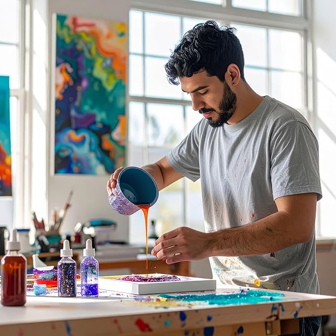 Custom Shop Paint Mixing Cups, 32-Ounce (Box of 100) - Plastic Measuring Cups for Liquids, Automotive Painting, Epoxy Resin, Acrylic Arts, Crafts, Disposable or Reusable, Graduated, Mixing Ratios