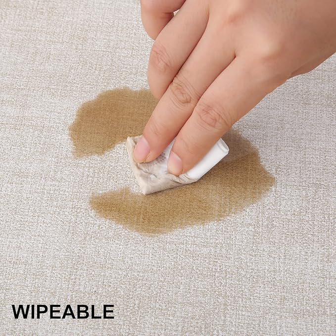 homing Faux Leather Heat Resistant Placemats 12 Packs, Waterproof Wipeable Dining PU Place Mats for Indoor & Outdoor, Easy to Clean, Beige