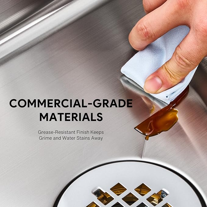 WILPREP Commercial Mop Sink, 19x16x8 Inch 304 Stainless Steel Utility Sink with Strainer & X-Shaped Floor Guides for Kitchen Laundry Garage Pet Salon