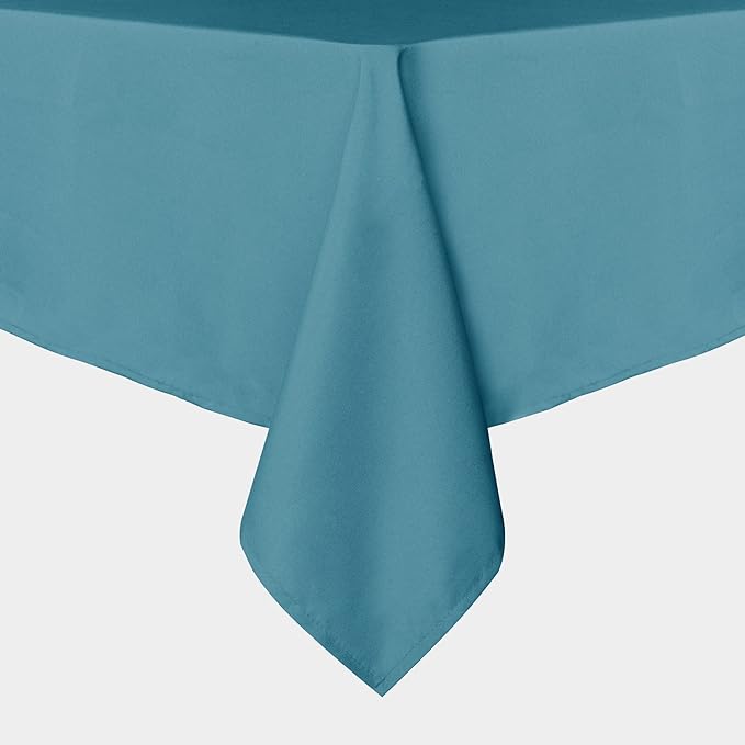 sancua Square Tablecloth - 70 x 70 Inch - Stain and Wrinkle Resistant Washable Polyester Table Cloth, Decorative Fabric Table Cover for Dining Tables, Buffet Parties and Camping, Teal