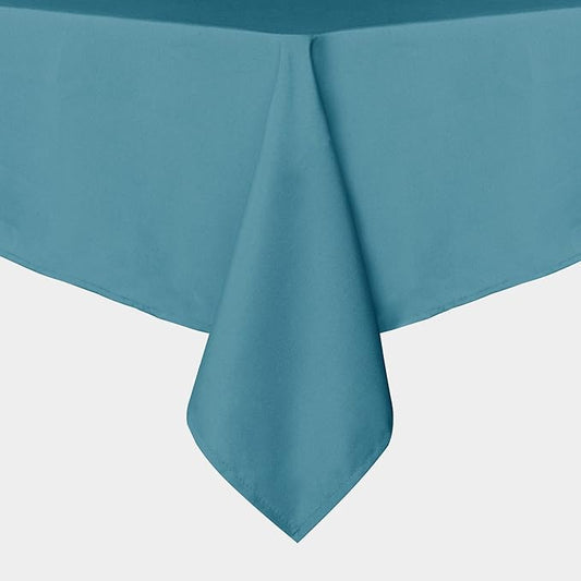 sancua Rectangle Tablecloth - 54 x 108 Inch - Stain and Wrinkle Resistant Washable Polyester Table Cloth, Decorative Fabric Table Cover for Dining Tables, Buffet Parties and Camping, Teal