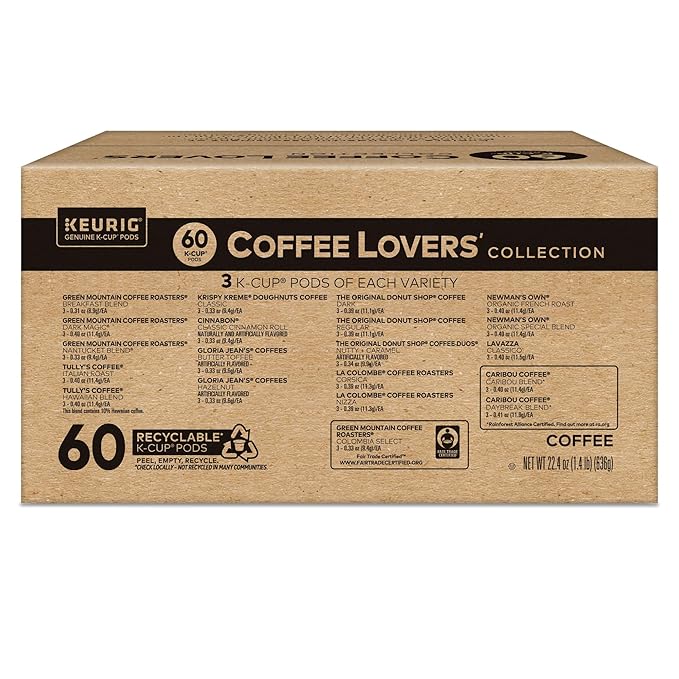 Keurig® Coffee Lover's Collection Variety Pack, Keurig Single Serve K-Cup Pods, 60ct