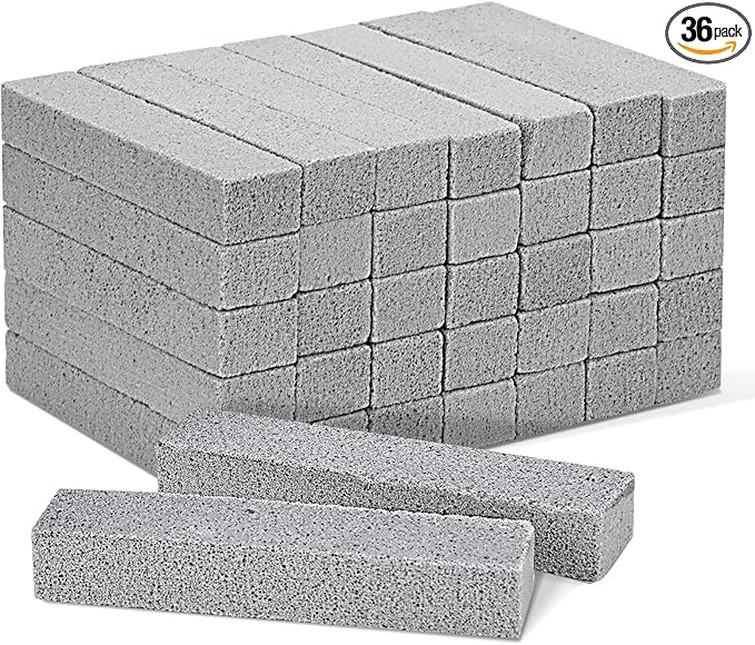 HongWay 36 Pack Pumice Stones for Toilet Cleaning Bowl Stick,Pumice Scouring Pad Pumice Stick Cleaner for Cleaning Toilet, Bathtubs, Kitchen Sink, Grill, Household (5.9 x 1.4 x 0.9 Inches)