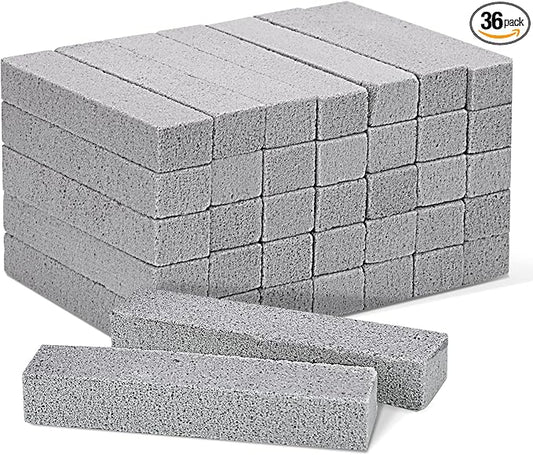 HongWay 36 Pack Pumice Stones for Toilet Cleaning Bowl Stick,Pumice Scouring Pad Pumice Stick Cleaner for Cleaning Toilet, Bathtubs, Kitchen Sink, Grill, Household (5.9 x 1.4 x 0.9 Inches)