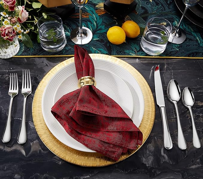 KEAWELL Premium Verona 20-Piece Silverware Set for 4, Heavy Duty – 18/10 Stainless Steel, Brilliant Mirror Finish, Smooth Edges, Dishwasher Safe (20, Silver)