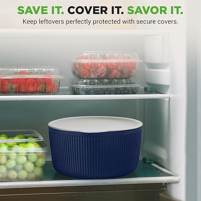 NutriChef 18-Piece Ceramic Cookware Set with Detachable Handles, Non Stick Pots and Pans, PTFE-Free Natural Ceramic Coating, Space-Saving Design, Oven & Stove Safe, Includes Utensils, Blue