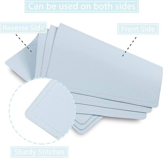 Set of 8 Faux Leather Placemats, PU Table Mats, Waterproof, Stain Resistant, Heat Resistant, Non-Slip Easy to Clean for Kitchen, Dining, Conference Tables