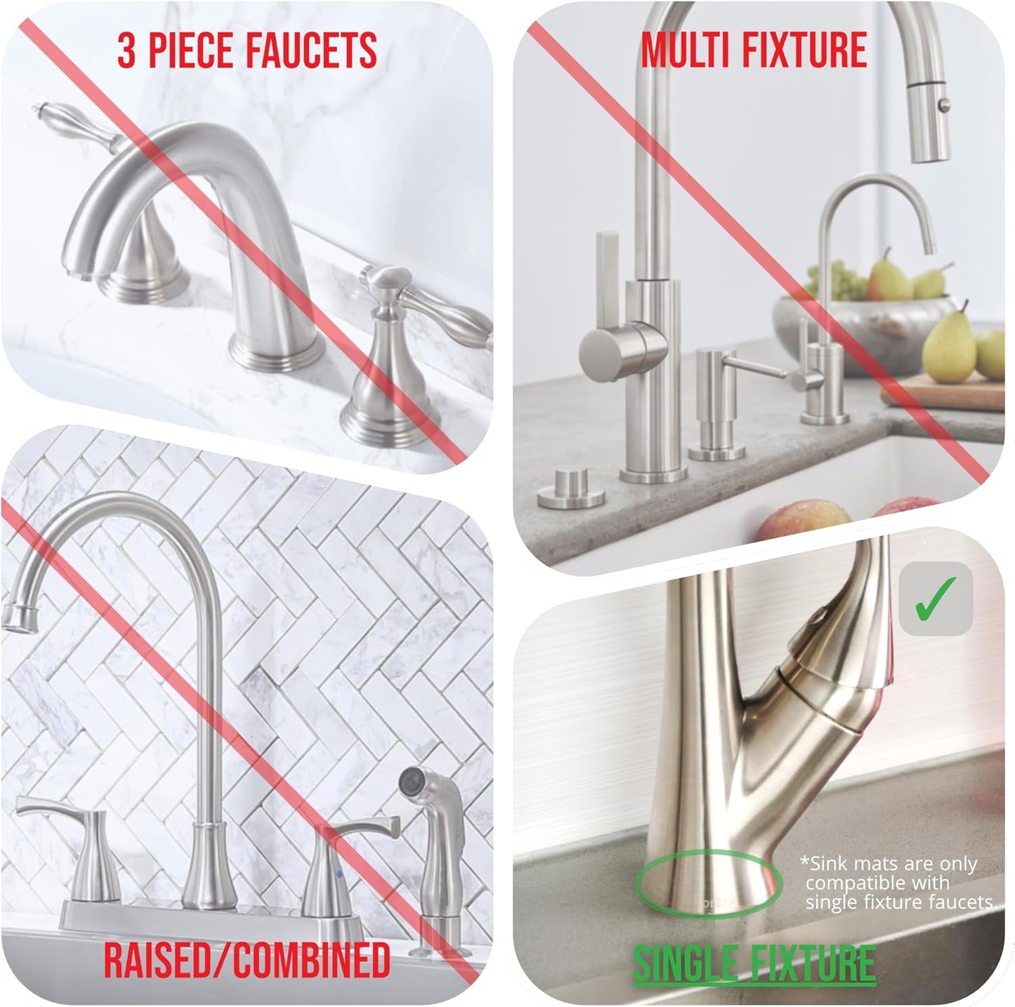 The Original Ternal Sinkmat Drip Catcher & Splash Guard, Faucet Mat for Sinks – Absorbent Microfiber, Machine Washable Counter Protector & Drying Mat for Kitchen, Bathroom or RV [Black, XL, 1 Pack]