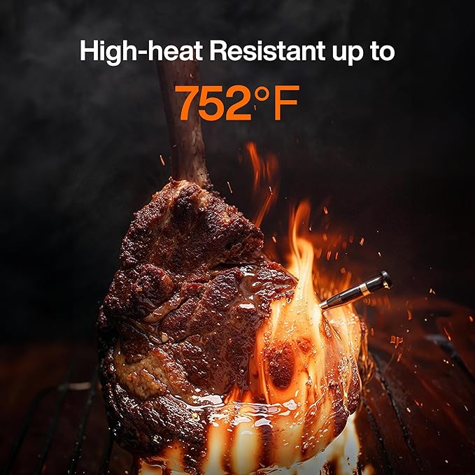 Typhur Sync Wireless Meat Thermometer Quad | 4 Probes | 6 Sensors | LCD Display | WiFi and Bluetooth 5.3 | Improved Stability and Range | IPX8 Waterproof | for BBQ, Grill, Smoker, Oven, Kitchen