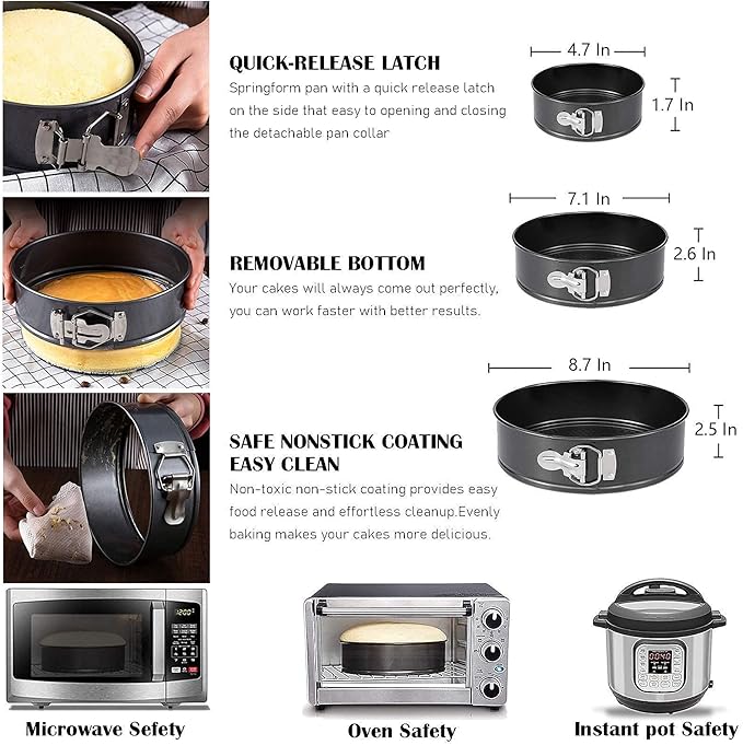 Cake Decorating Supplies Kit 464 Pcs with Non-Slip Cake Turntable and Springform Cake Pans，Icing Piping Tips Set，Chocolate Mould & Muffin Cups，Baking Supplies for Beginners and Cake Lovers