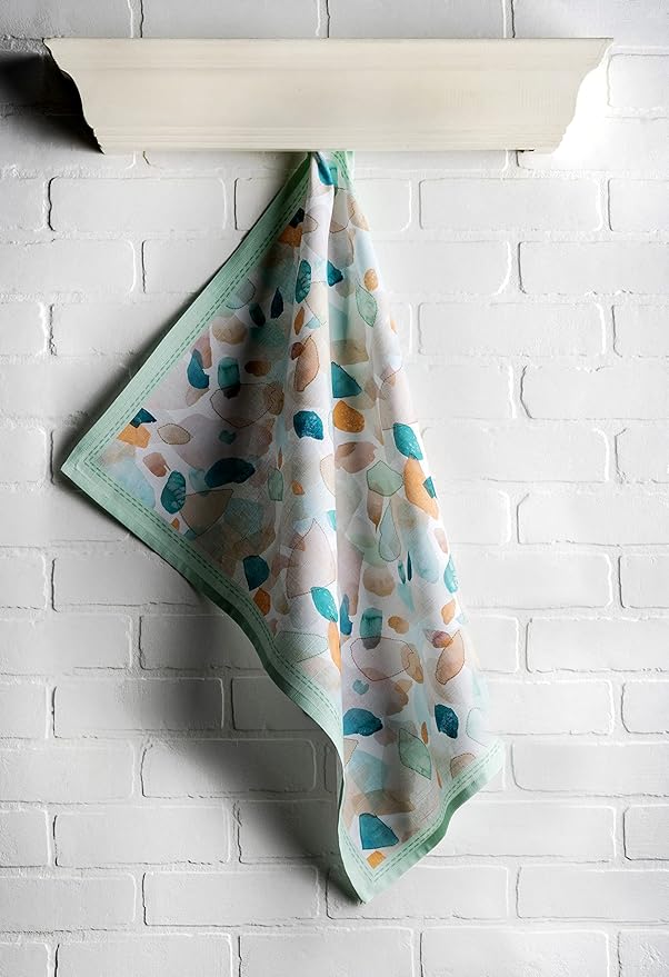 Maison d' Hermine Kitchen Towels Set of 3 100% Cotton 27.50" x 20" Reusable Cloth Tea Dish Towels Absorbent with Hanging Loop for Kitchen, Home, Dining, Cocktail Parties Spring/Summer (Summer Picnic)