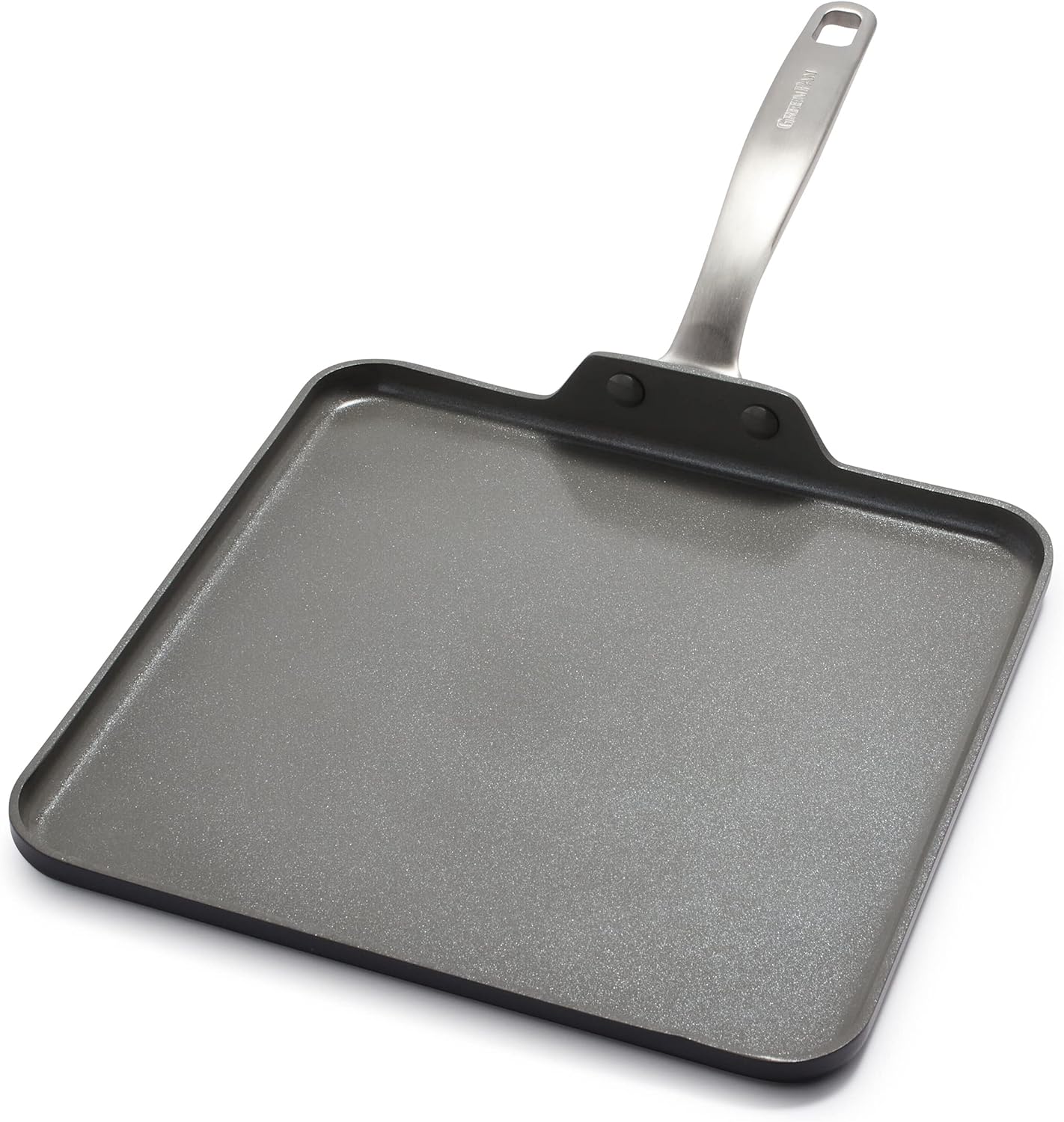 GreenPan Chatham Hard Anodized Healthy Ceramic Nonstick, 11" Griddle Pan, PFAS-Free, Dishwasher Safe, Oven Safe, Gray