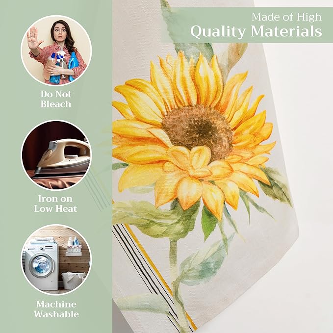 Maison d' Hermine Kitchen Towels Set of 3 100% Cotton 27.50" x 20" Reusable Cloth Tea Dish Towels Absorbent with Hanging Loop for Kitchen, Home, Dining, Cocktail Parties Spring/Summer (Candice)